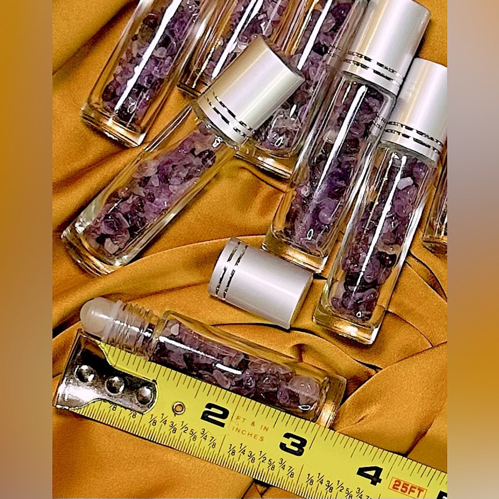 Roller Ball Bottles Gemstone/Crystal Filled, NWOT